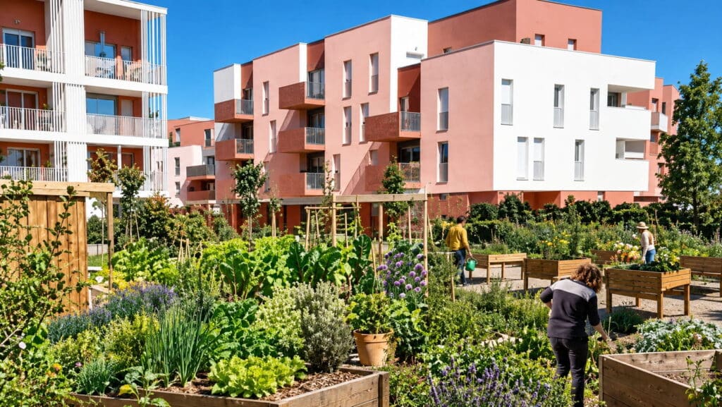 Jardin habitat participatif à Toulouse conçu par Julien Jardinier Bio Jardinier paysagiste Toulouse