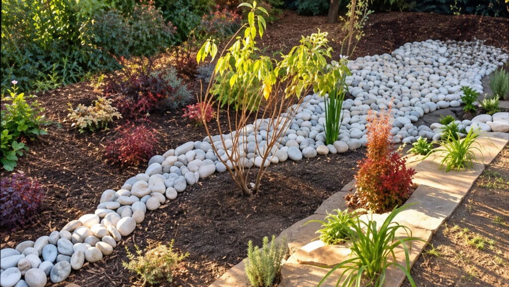 Jardin de pluie à Toulouse avec noue paysagère aménagée par Julien Jardinier Bio Jardinier paysagiste Toulouse