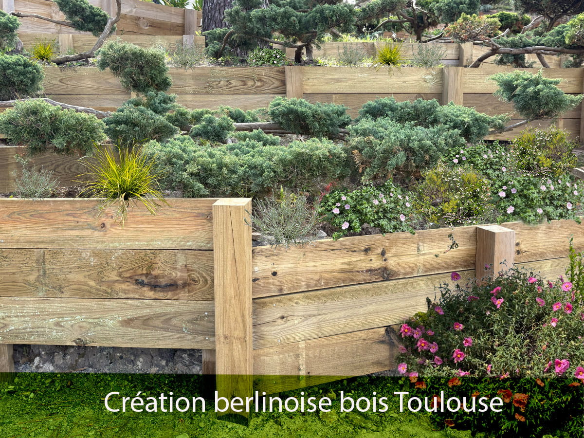 Berlinoise bois réalisée par Julien Jardinier Bio à Toulouse
